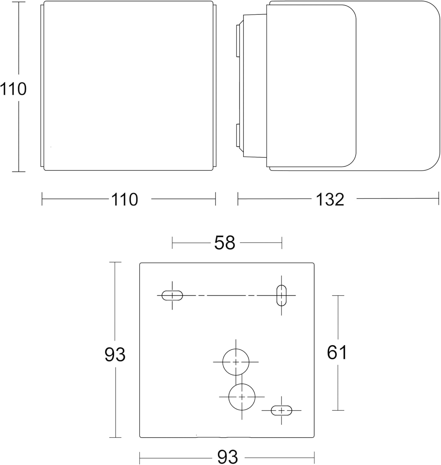 LED Aussenwandleuchte L 835 SC mit Bewegungsmelder, Anthrazit Wandleuchte L 835 Mit Bewegungsmelder