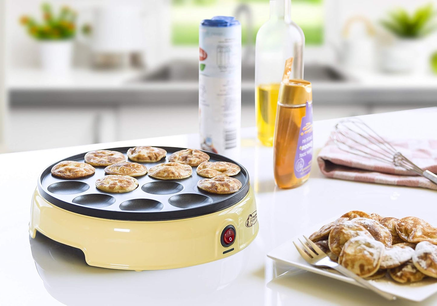 Poffertjes Maker im Retro Design, Gelb