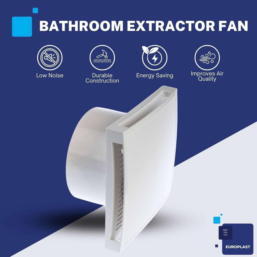 Bad-Lüfter mit Feuchtesensor, Ø 150mm Weiß