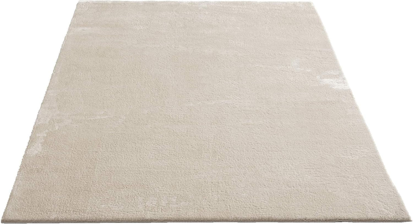 Relax Badezimmerteppich, rutschfest, flauschig und waschbar, 80 x 150 cm Beige