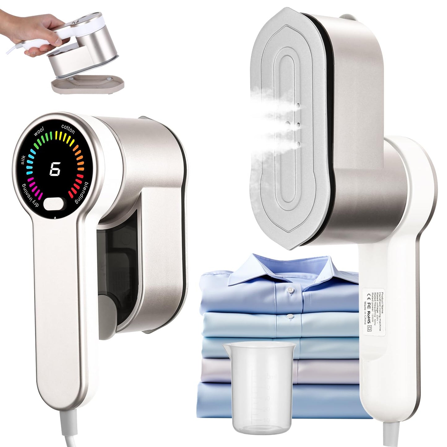 Reise-Dampfglätter & Bügeleisen 2-in-1 (1200W)