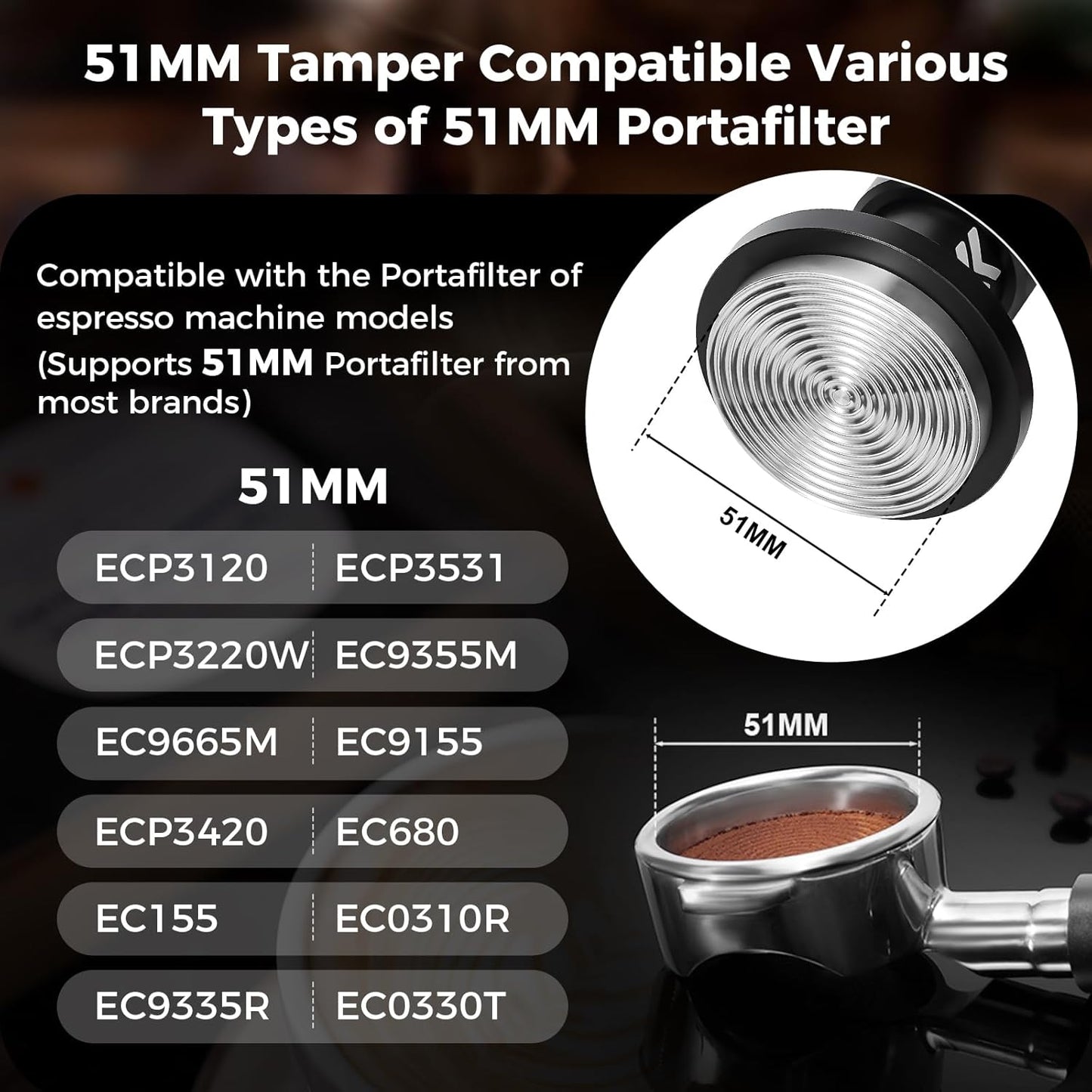 Espresso-Tamper mit Sound Feedback, 51MM