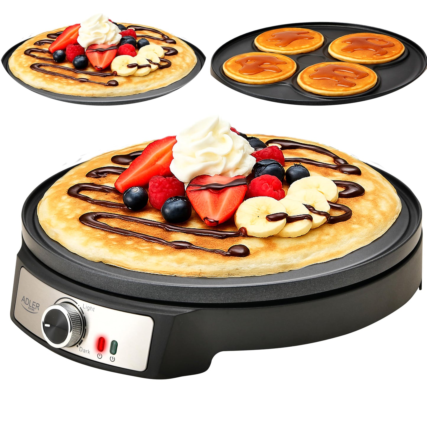 Elektrischer Crêpe Maker mit Antihaftplatte