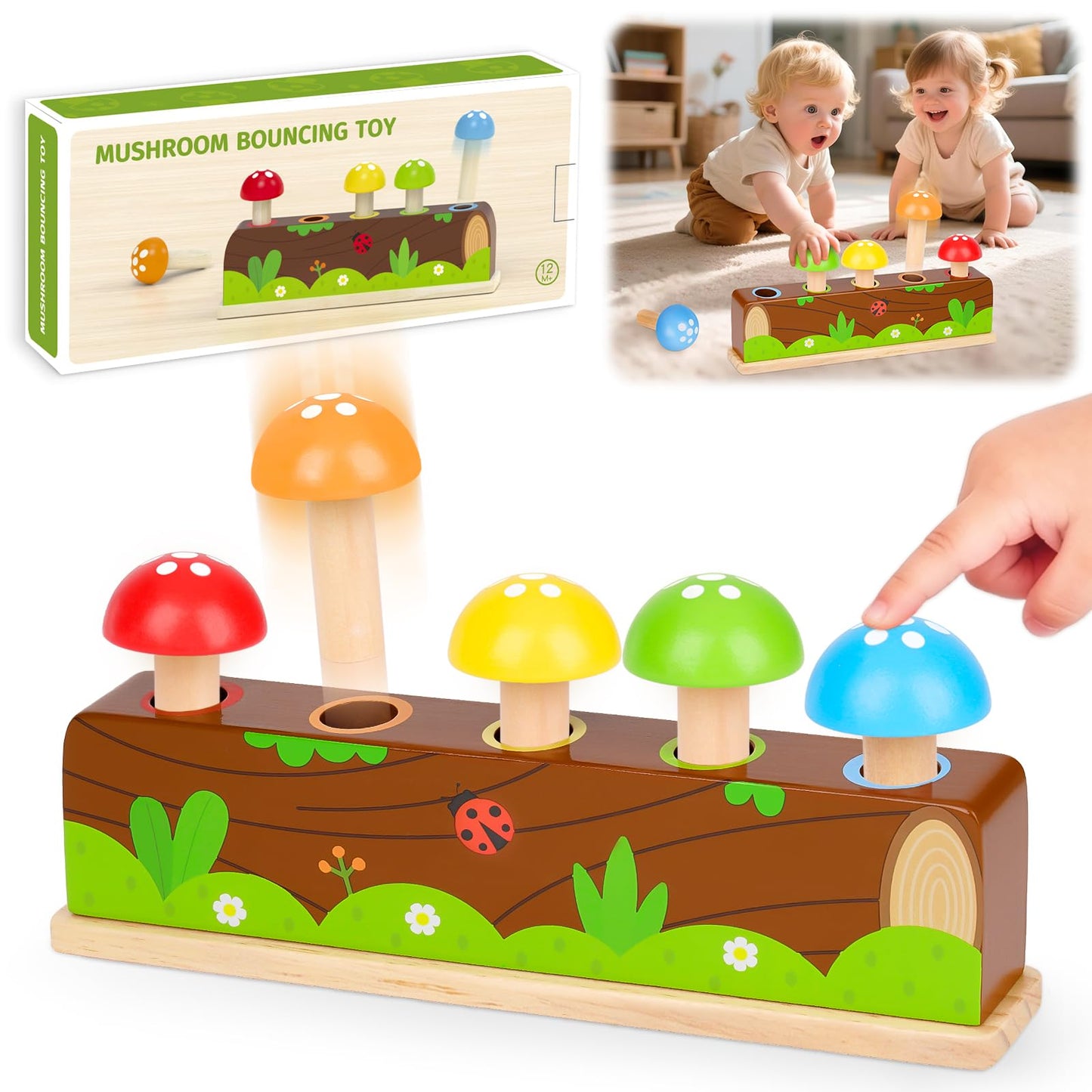 Pop Up Mushroom Bouncing Toy, pop up spielzeug