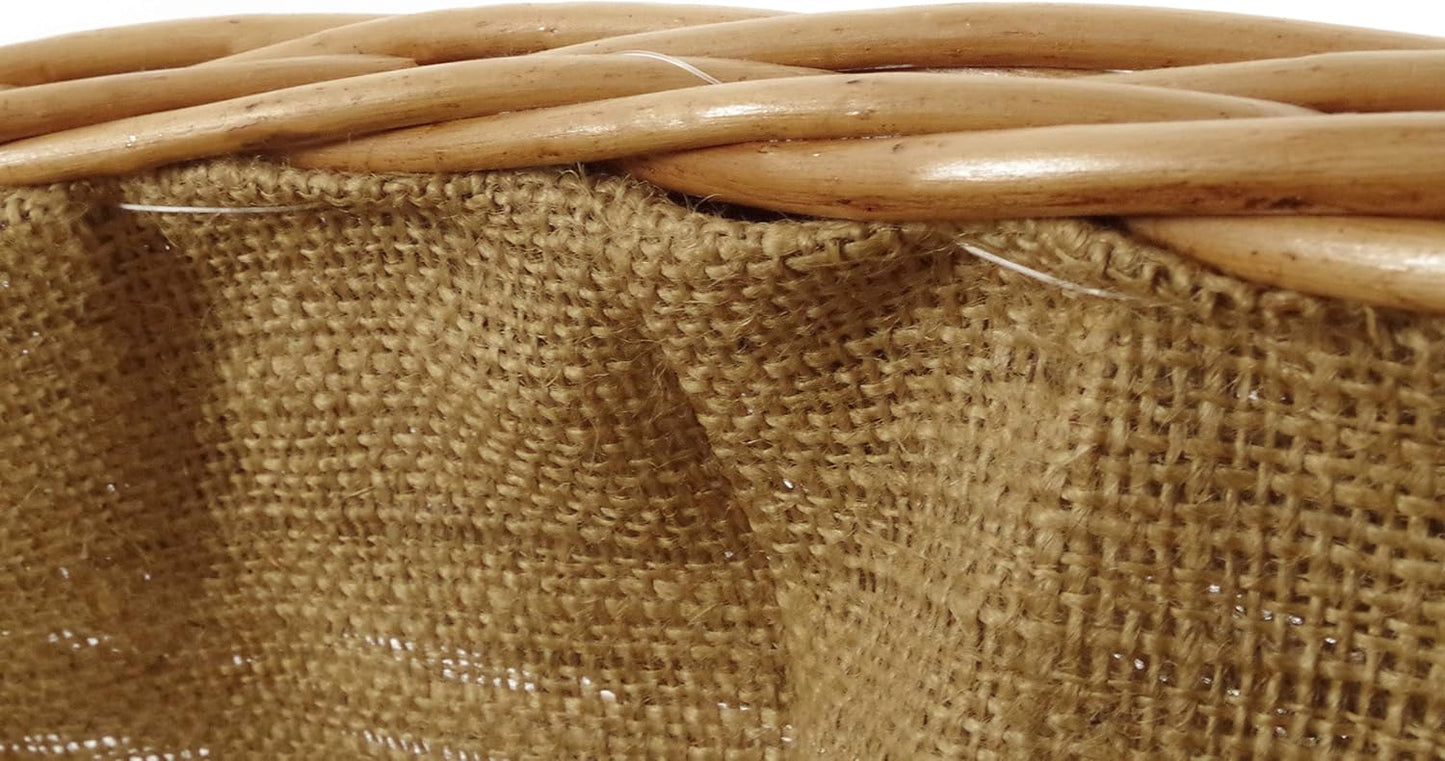 Kaminholzkorb oval mit Jutefutter
