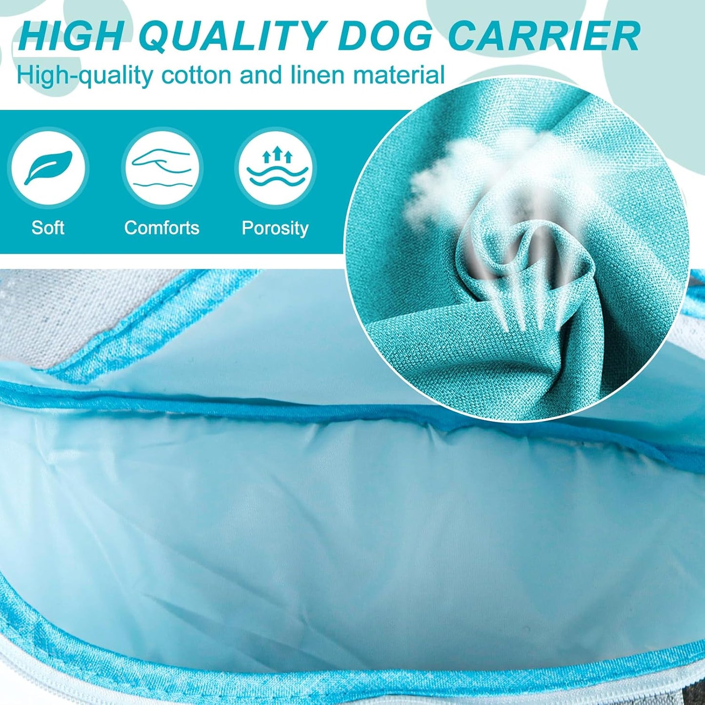 Atmungsaktives Hundetragetuch bis 5kg