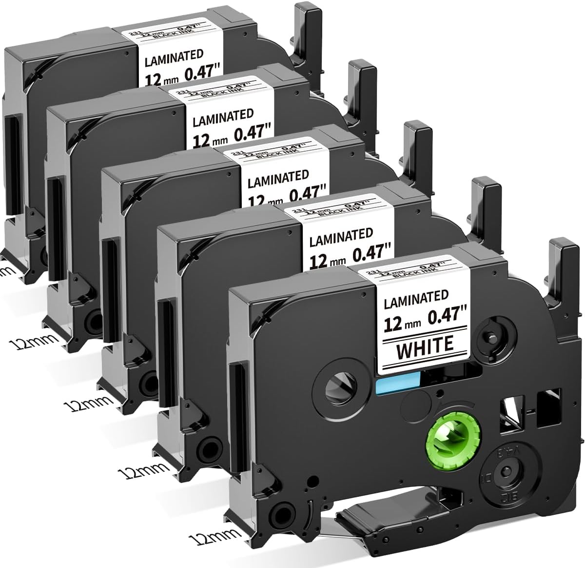 Laminiertes Beschriftungsband für Ptouch (5er-Pack), 5