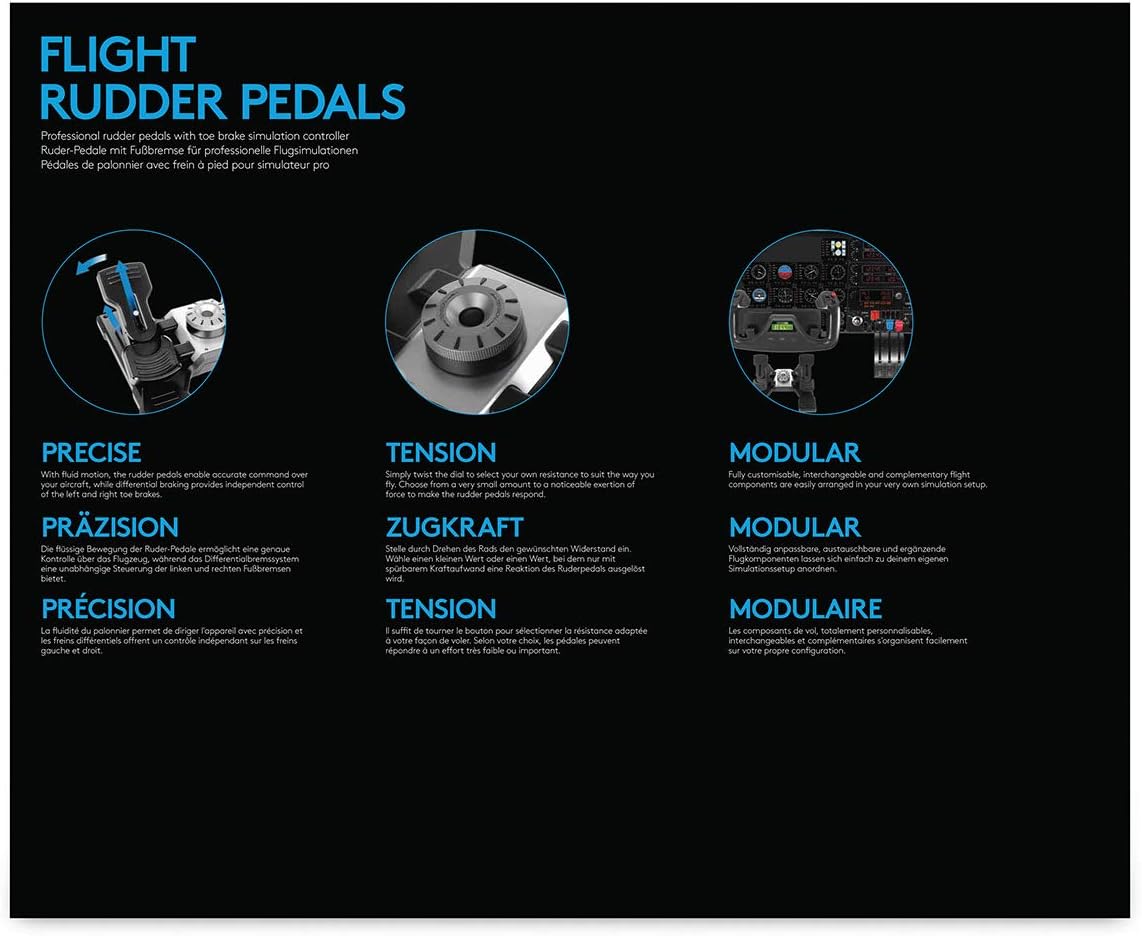 Saitek Pro Flight Rudder Pedals, Rudder Pedals