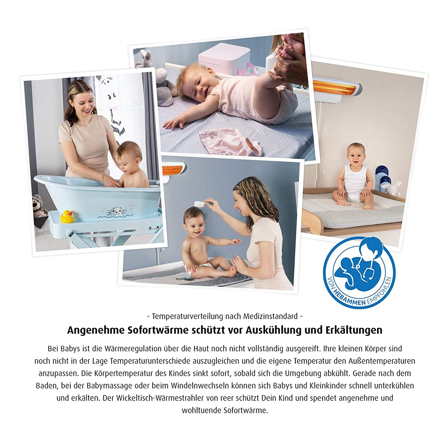 FeelWell Wickeltisch-Wärmestrahler, Heizstrahler