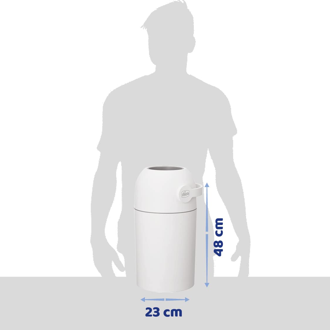 Windeleimer Odour Off, Classic Weiß M - Bis zu 25 Windeln