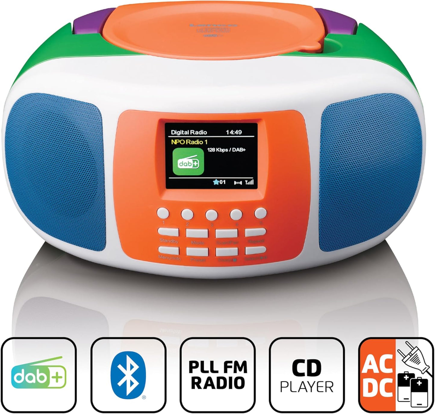 Tragbares Kinder-Radio mit CD-Player & Bluetooth