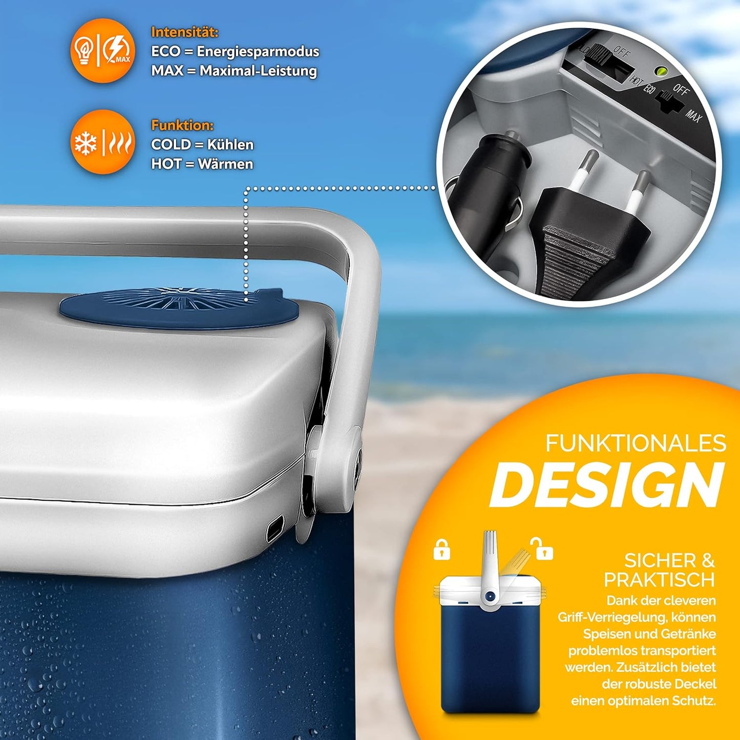 Elektrische Thermobox, Blau