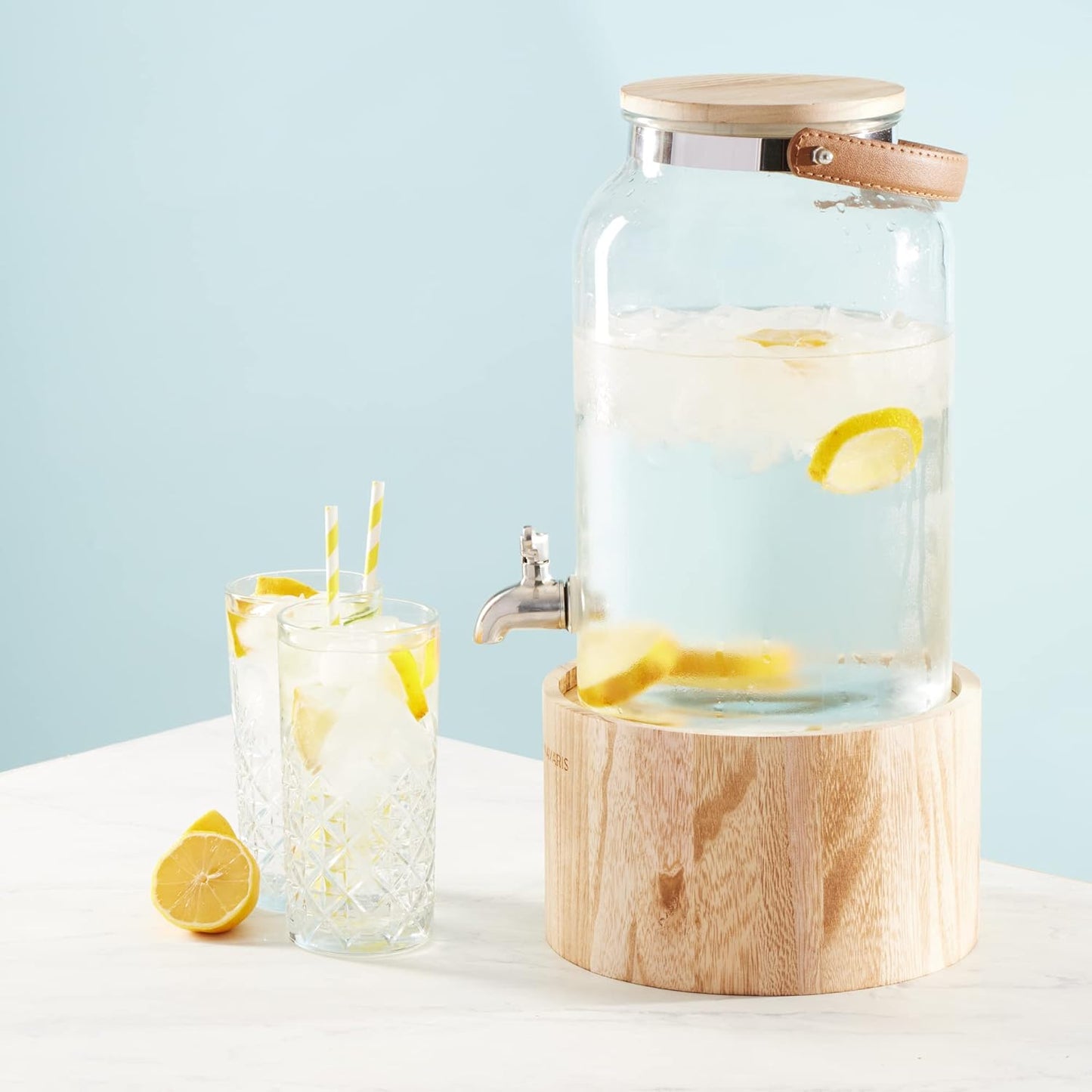 Getränkespender mit Zapfhahn, Transparent Braun