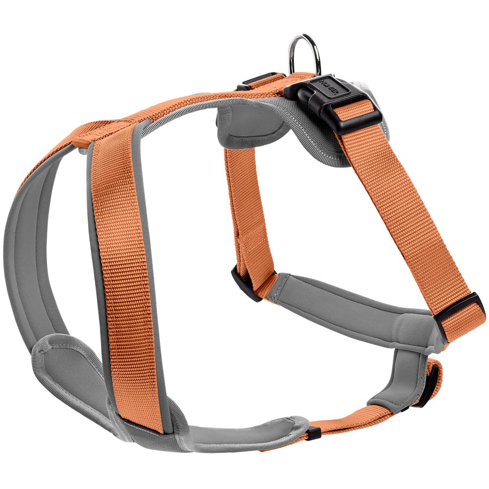 Neopren Hundegeschirr mit Reflexionsstreifen, kupfer/grau Small