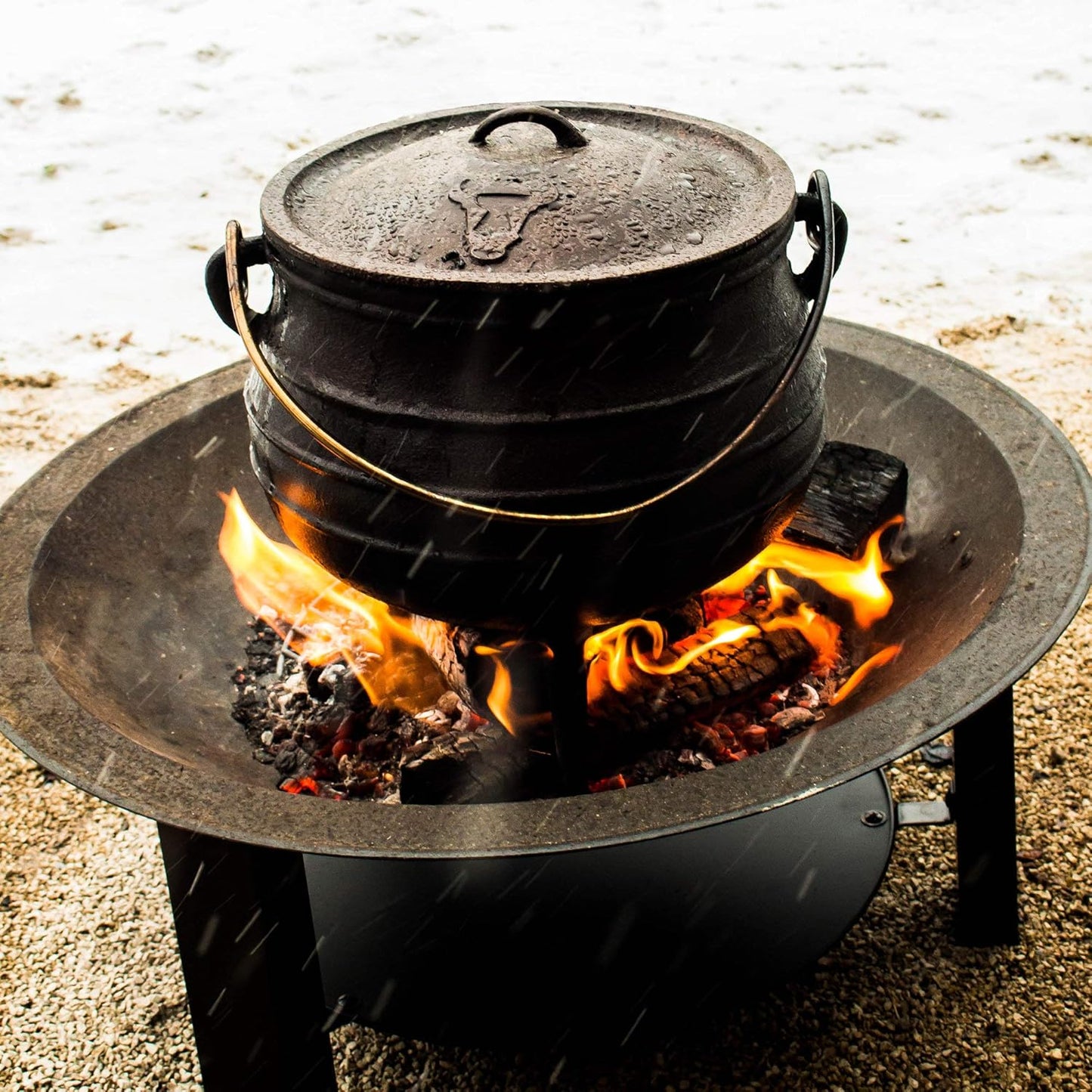 Gusseisen Potjie mit Füssen, Potjie #2 (ca. 6 Liter) mit Füsse