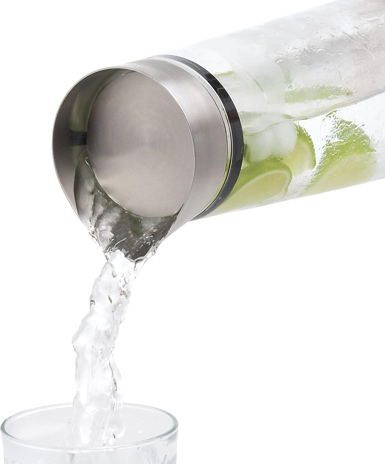 Wasserkaraffe mit Edelstahl-Deckel, 1000 ml