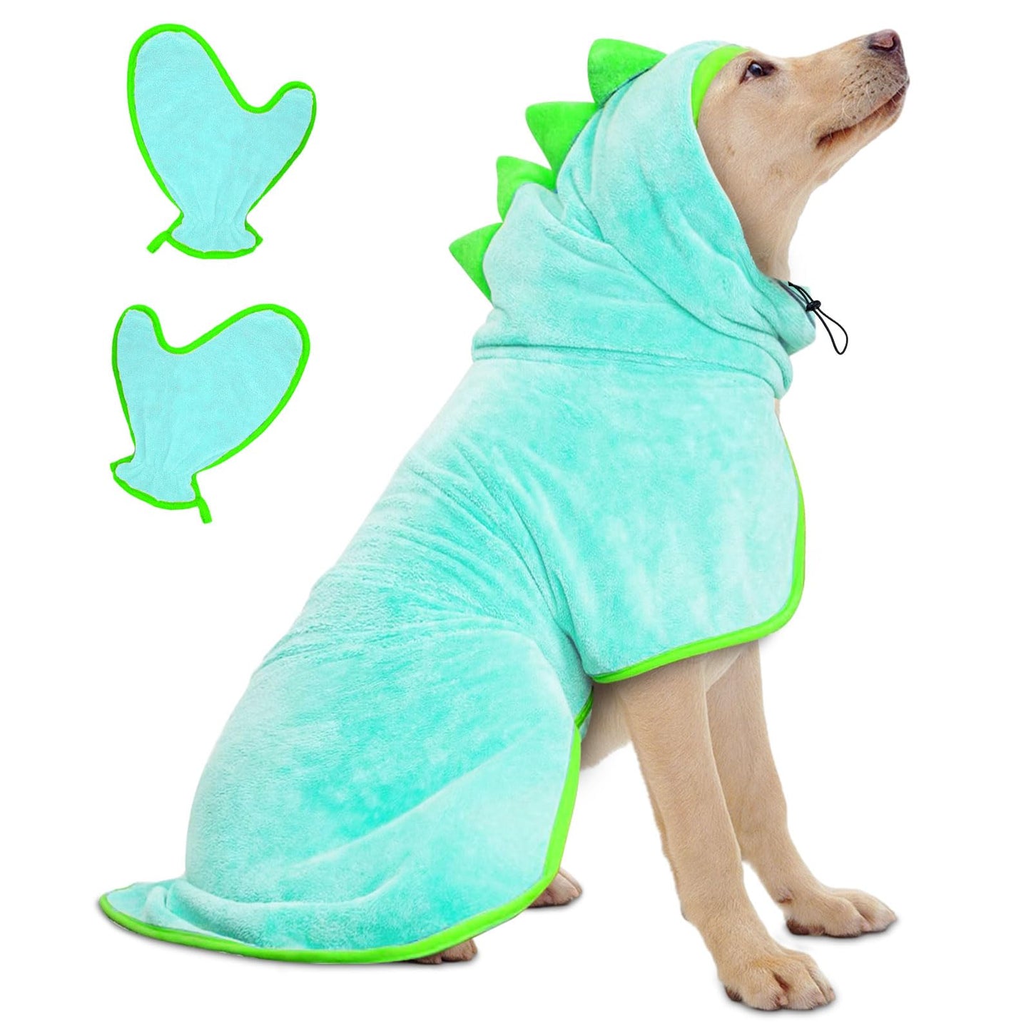 Hundebademantel aus Mikrofaser, L Blau