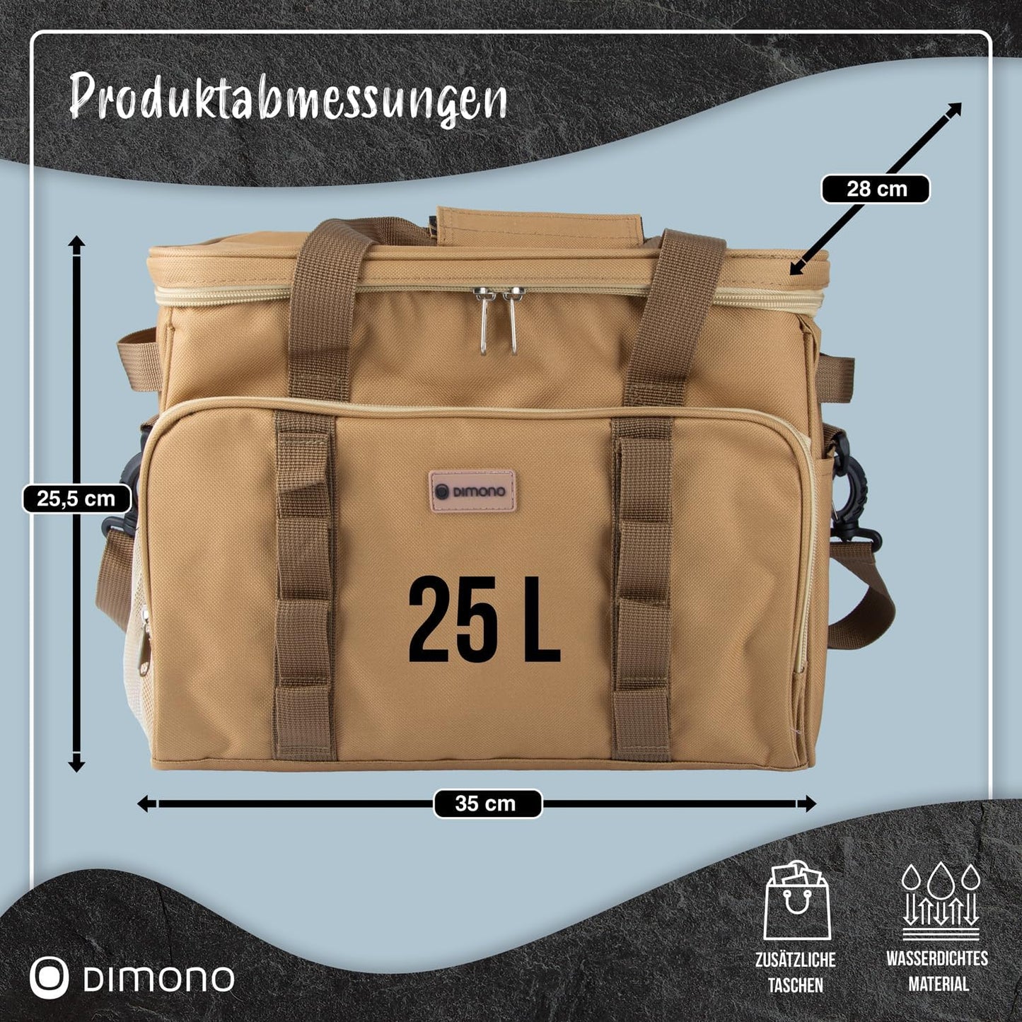 Kühltasche, 25 Liter - Braun