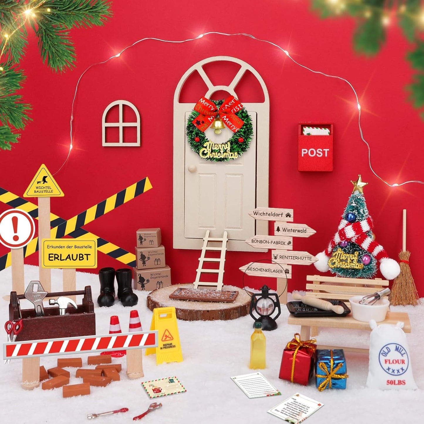 Wichtel Zubehör-Set Weihnachten (43 Teile), A-Stil