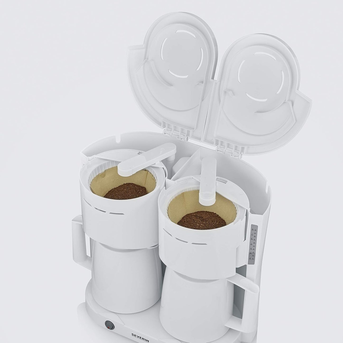 Duo Filterkaffeemaschine KA 9314 mit Thermoskannen, weiss, DUO (2 Thermokannen, 16 Tassen)