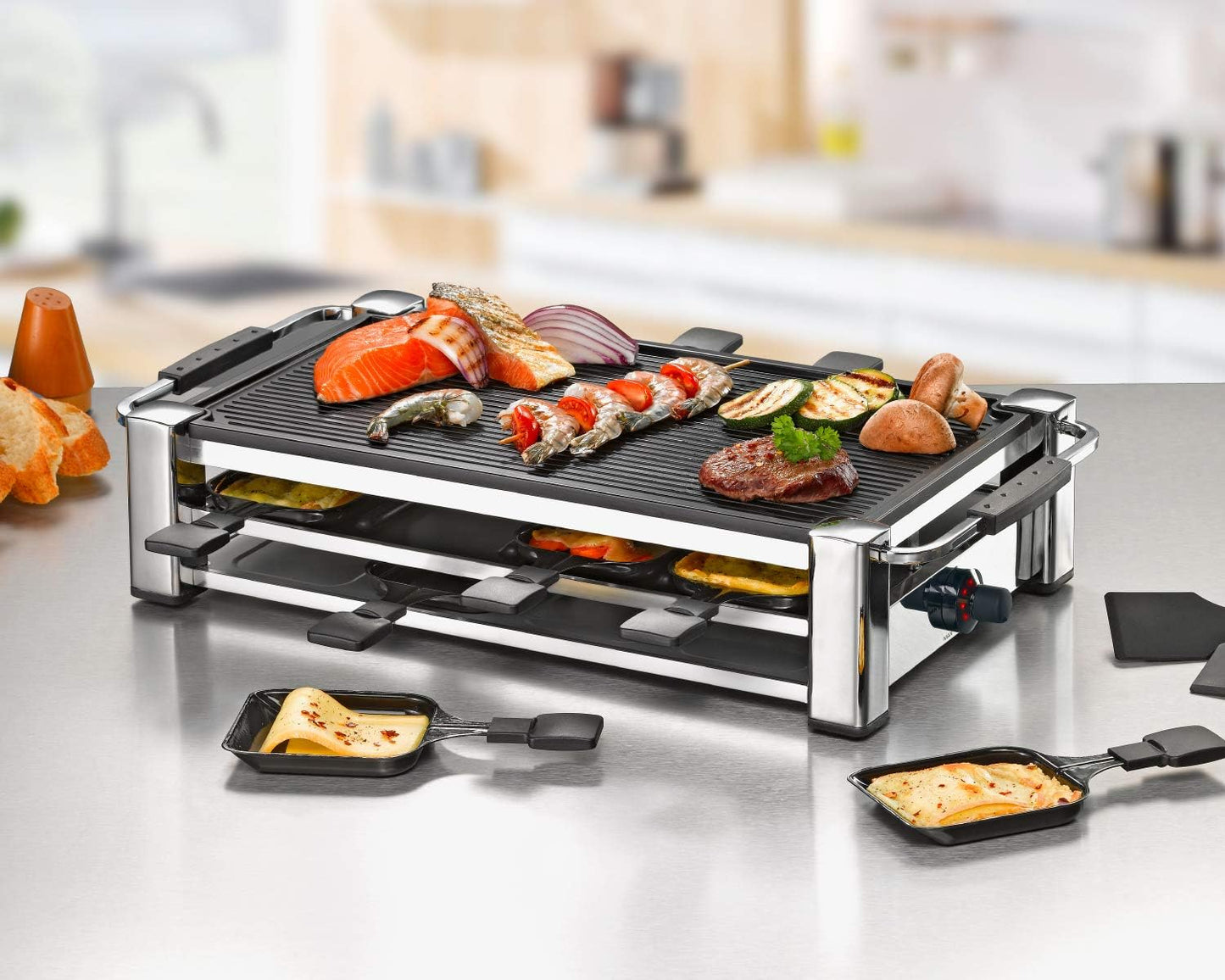 RCC 1500 Raclette-Grill, 8 Pfännchen