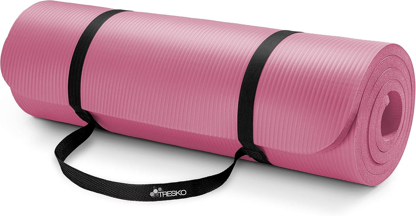 Gymnastik- & Yogamatte, Rosa 185 x 60 x 1,5cm