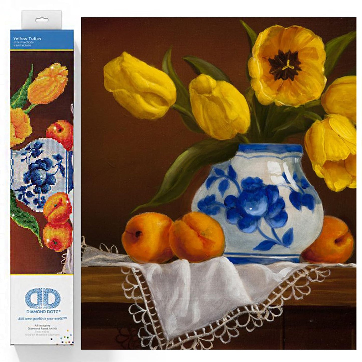 Diamond Painting Yellow Tulips, DD9.004, 40.6 x 50.8 cm, 40.6 x 50.8cm Yellow Tulips