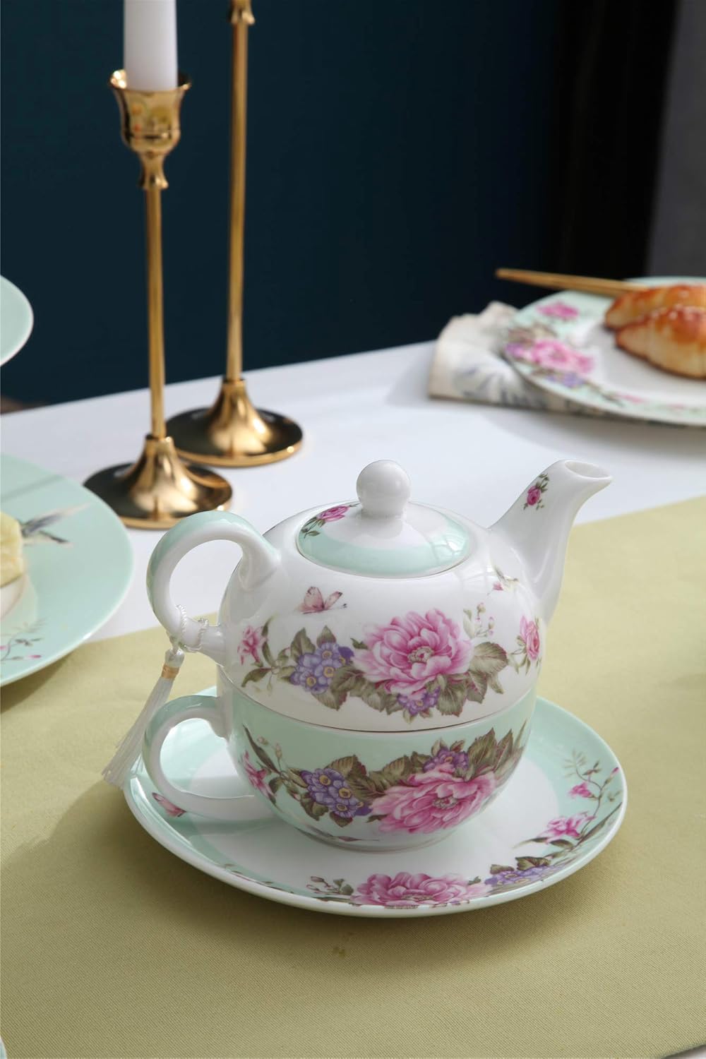 Tea for One Set, Blaugrün
