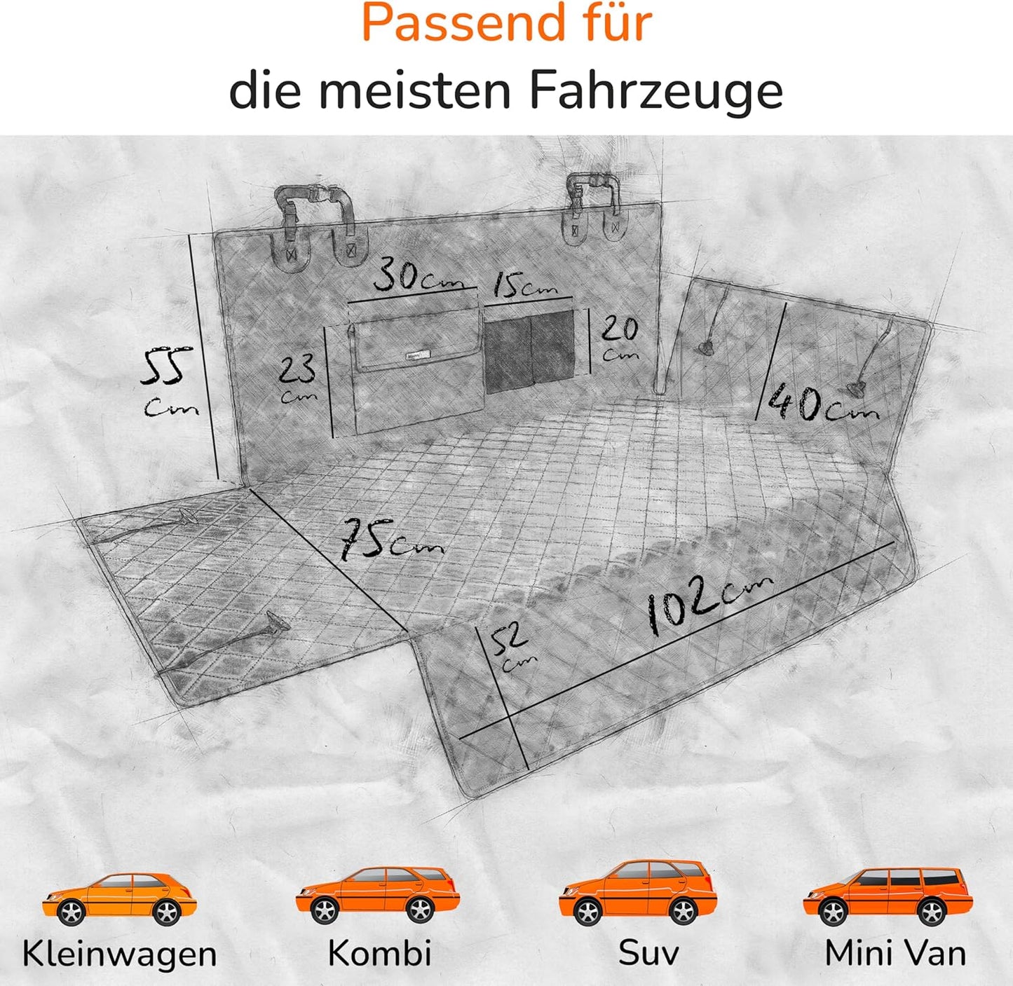 Wasserdichter Kofferraumschutz für Hunde, Premium Kofferraumschutz