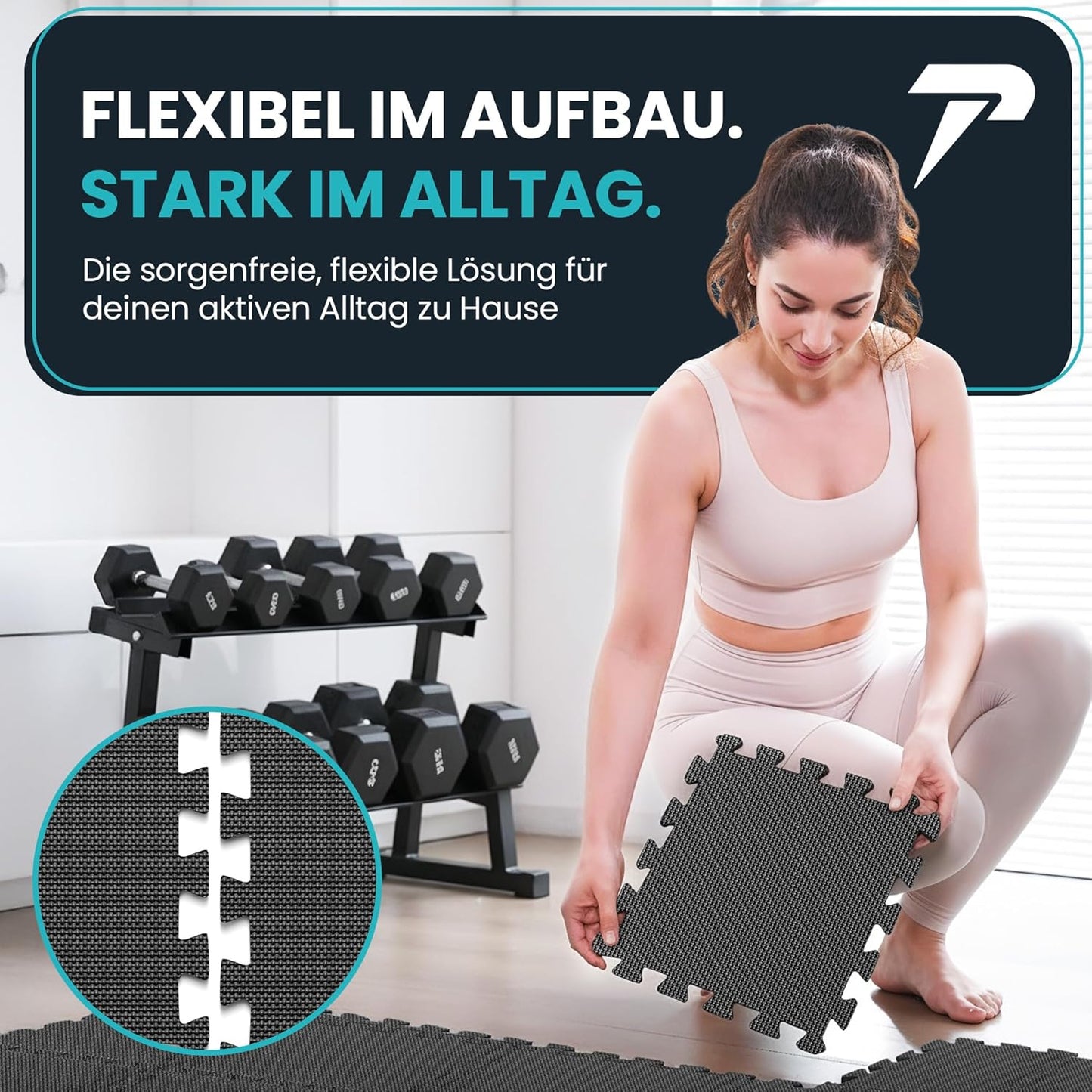 Bodenschutzmatten-Set, Schwarz