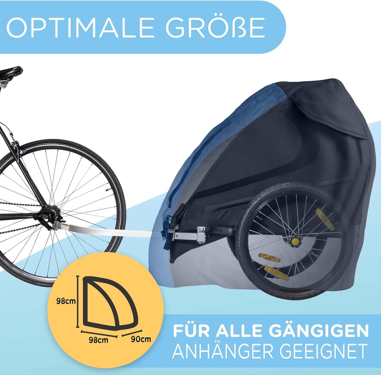 Abdeckung für Veloanhänger, Blau