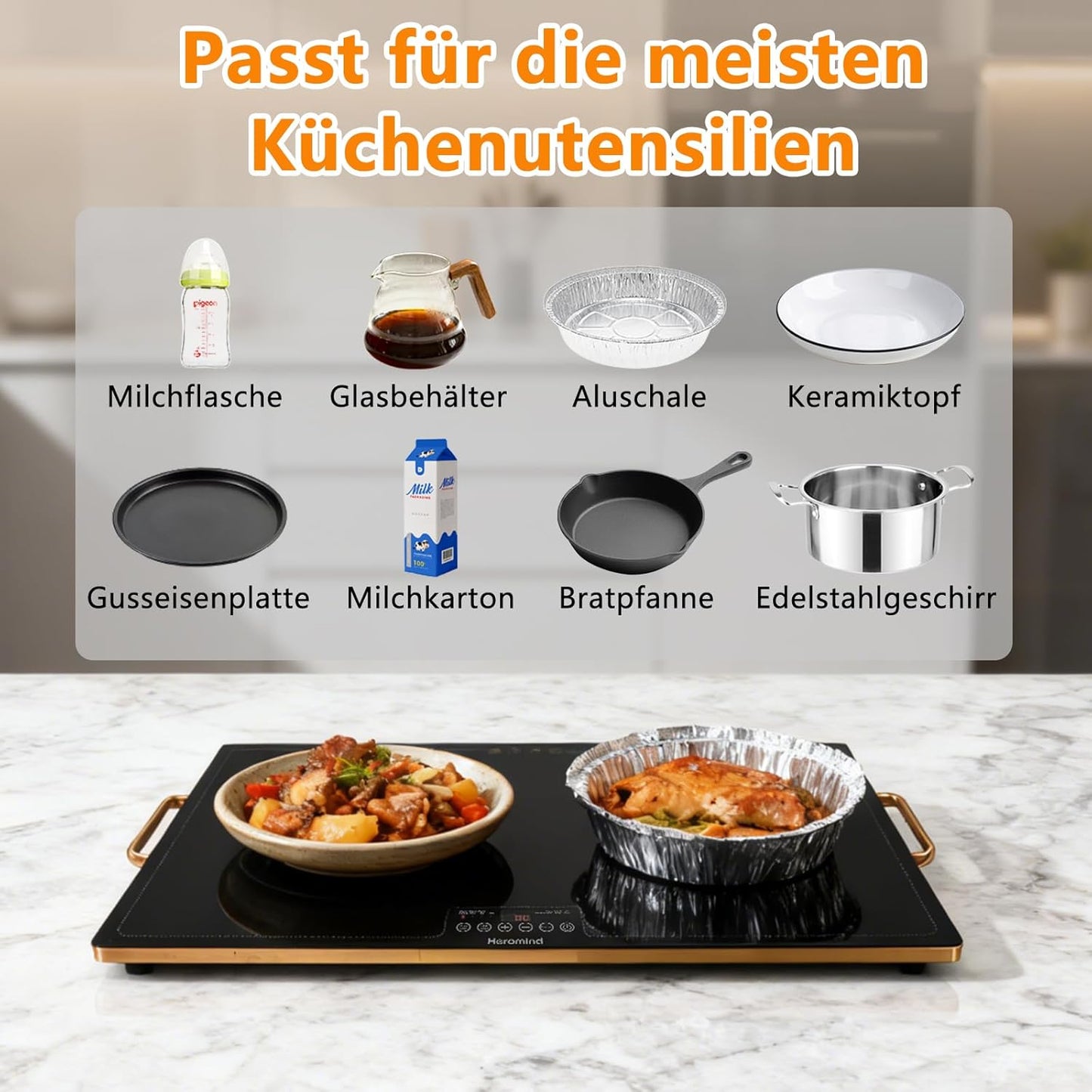 Elektrische Warmhalteplatte mit Touchscreen, 60*40cm