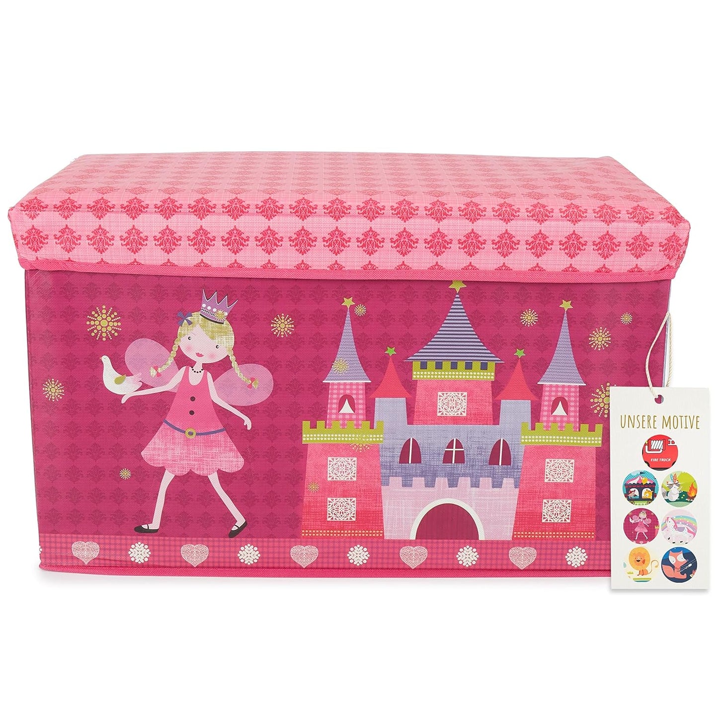 Aufbewahrungsbox mit Deckel Prinzessin, Pink