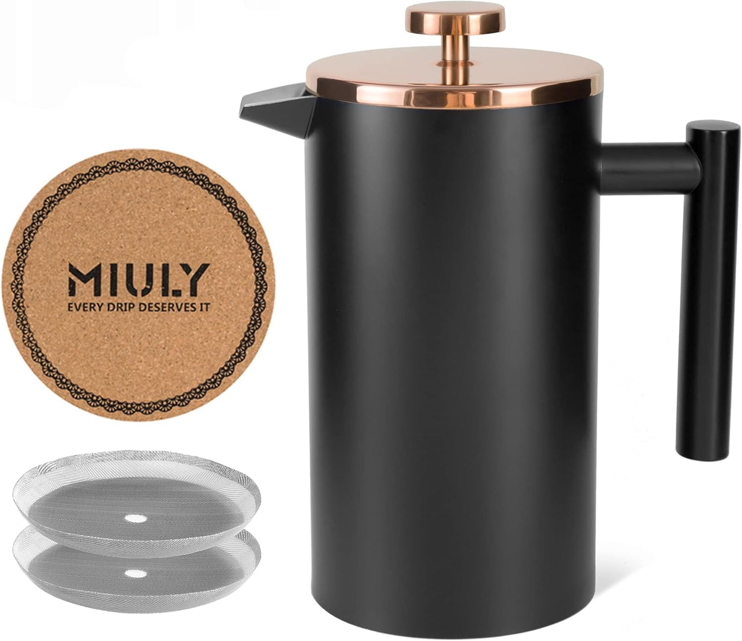 French Press, 1000ml / Schwarz