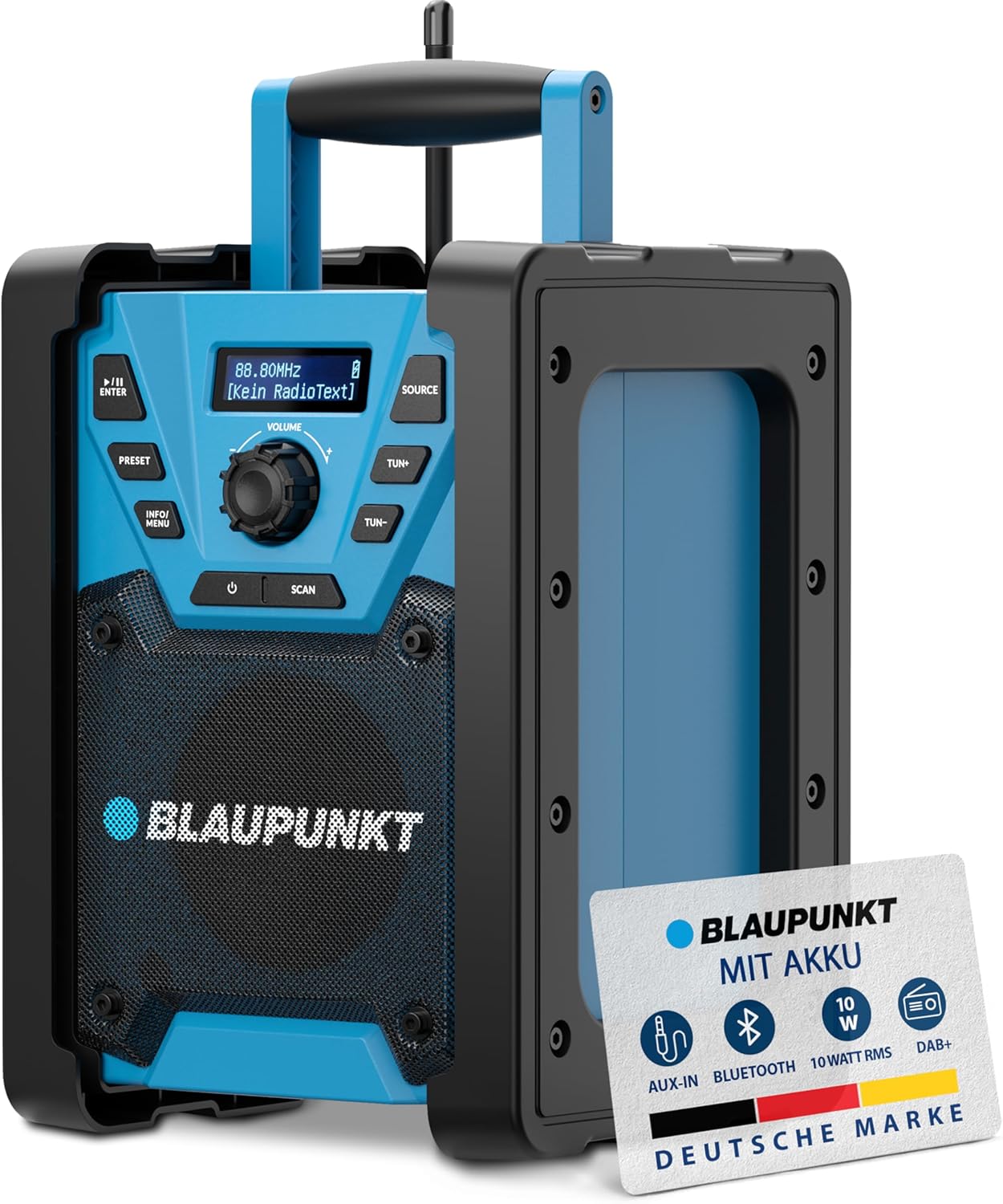 Robustes Baustellenradio mit Bluetooth 5.3 und DAB+, BSR 300
