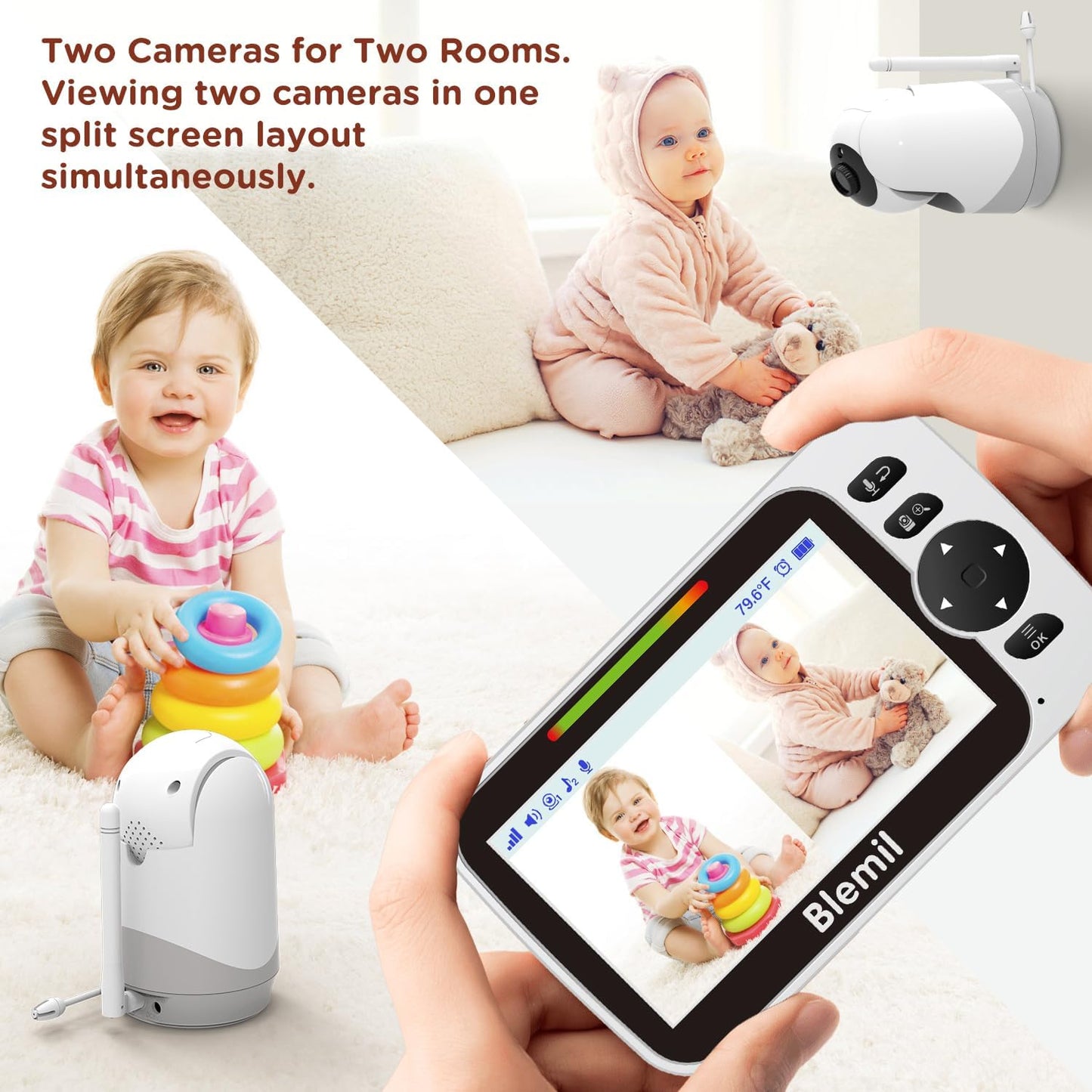 Babyphone mit Kamera und 5" Bildschirm BL9052, BL9052