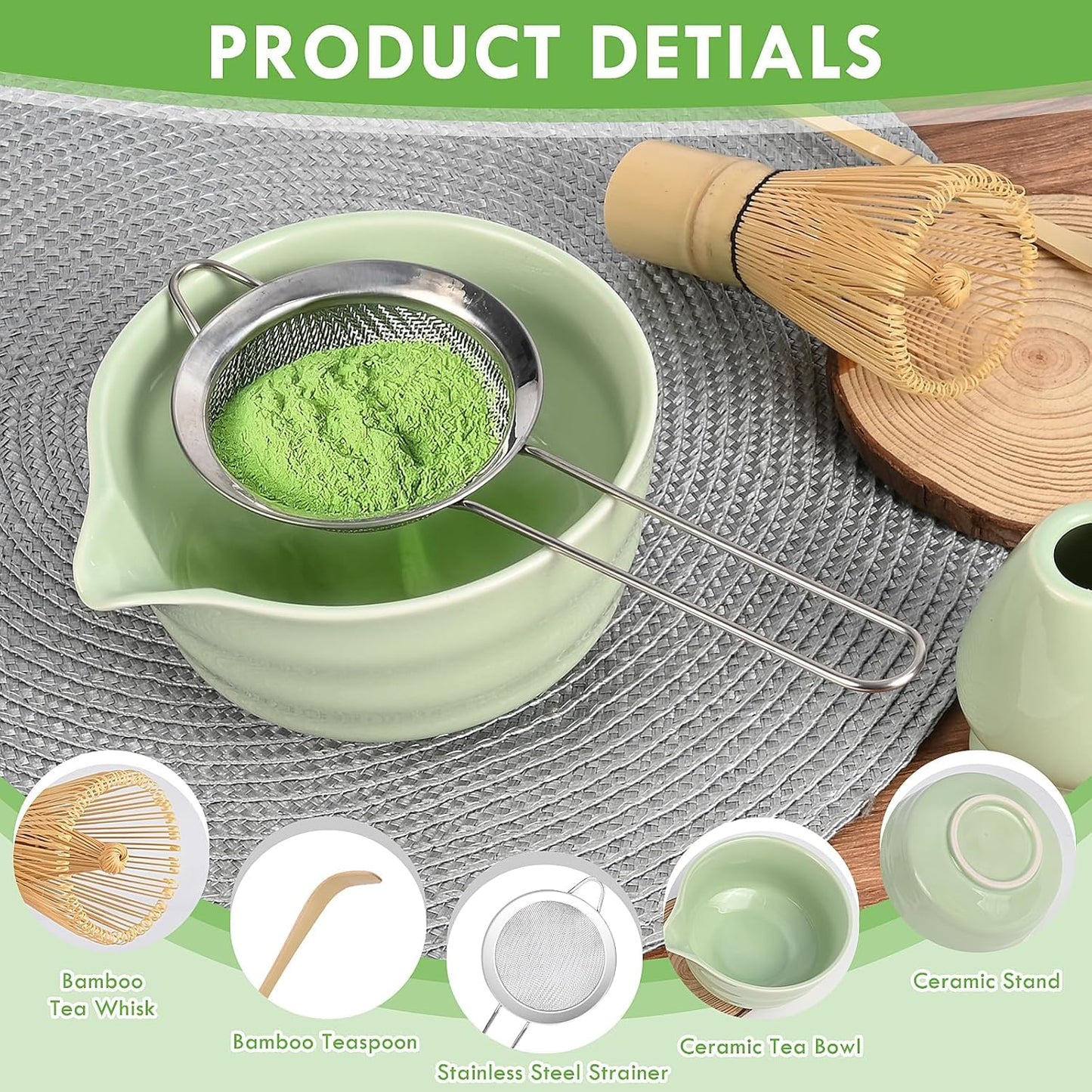 5-teiliges Matcha-Set, A