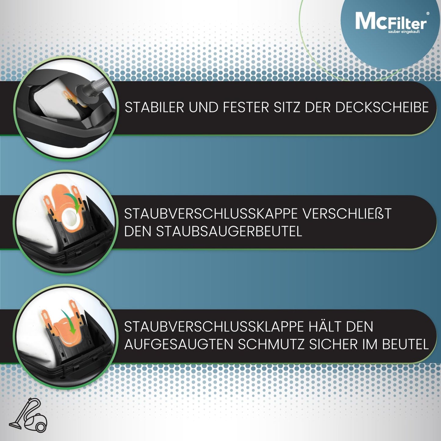 Staubsaugerbeutel für Bosch/Siemens, kompatibel mit Bosch BSG6/Siemens VS06G