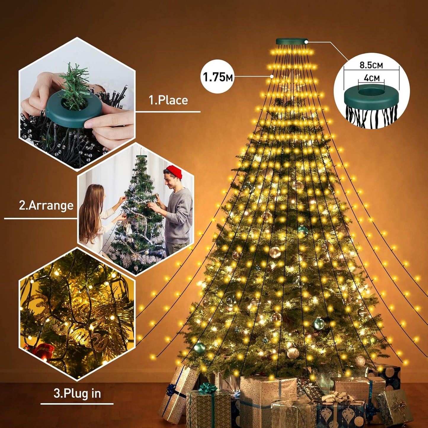 Christbaumbeleuchtung mit 400 LEDs