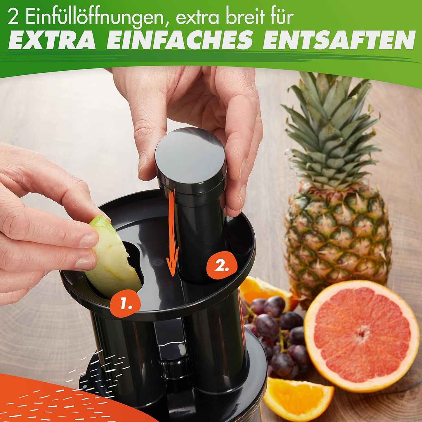 NUTRI-PRESS Entsafter, Black Pepper / Schwarzer Pfeffer