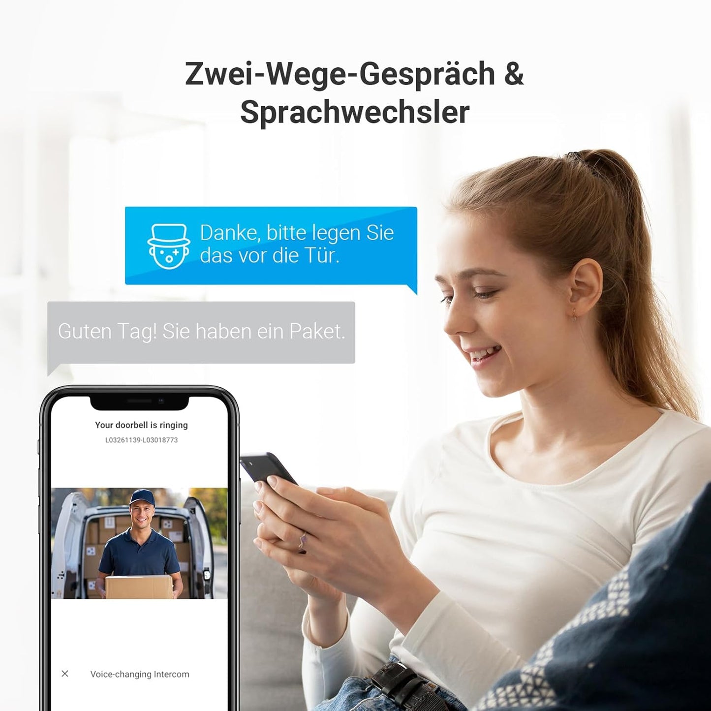 Video-Türsprechanlage CP5 mit Farb-Touchscreen, Grau