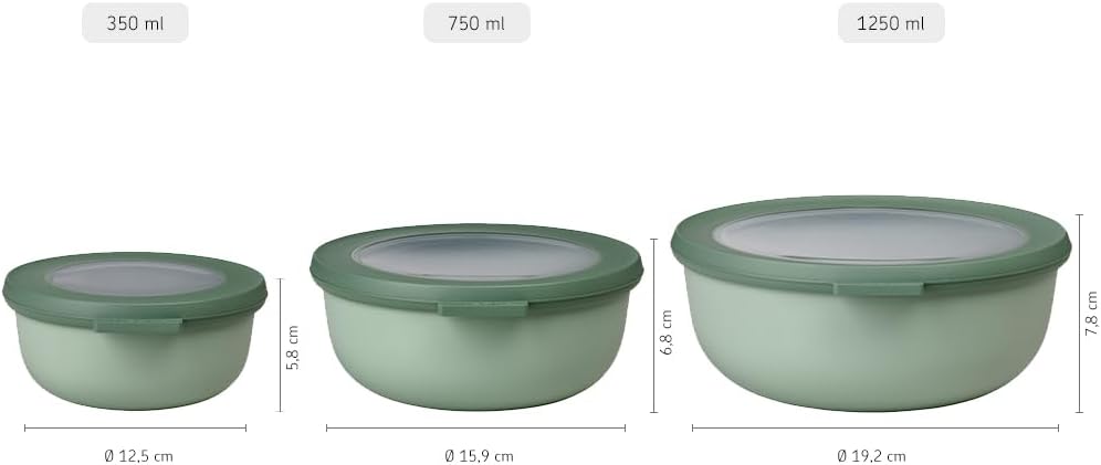 Cirqula - 3-teiliges Vorratsdosen-Set, Vivid Mauve Set 3-teilig (350, 750, 1250 ml)