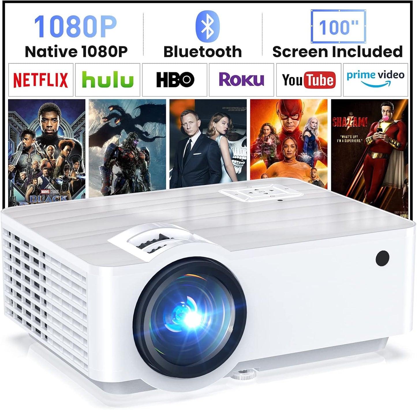 Full HD 1080P Mini Beamer, 9500Lumens
