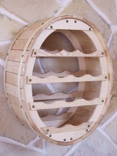 Weinregal für die Wandmontage, 12 Flaschen Natur hängend