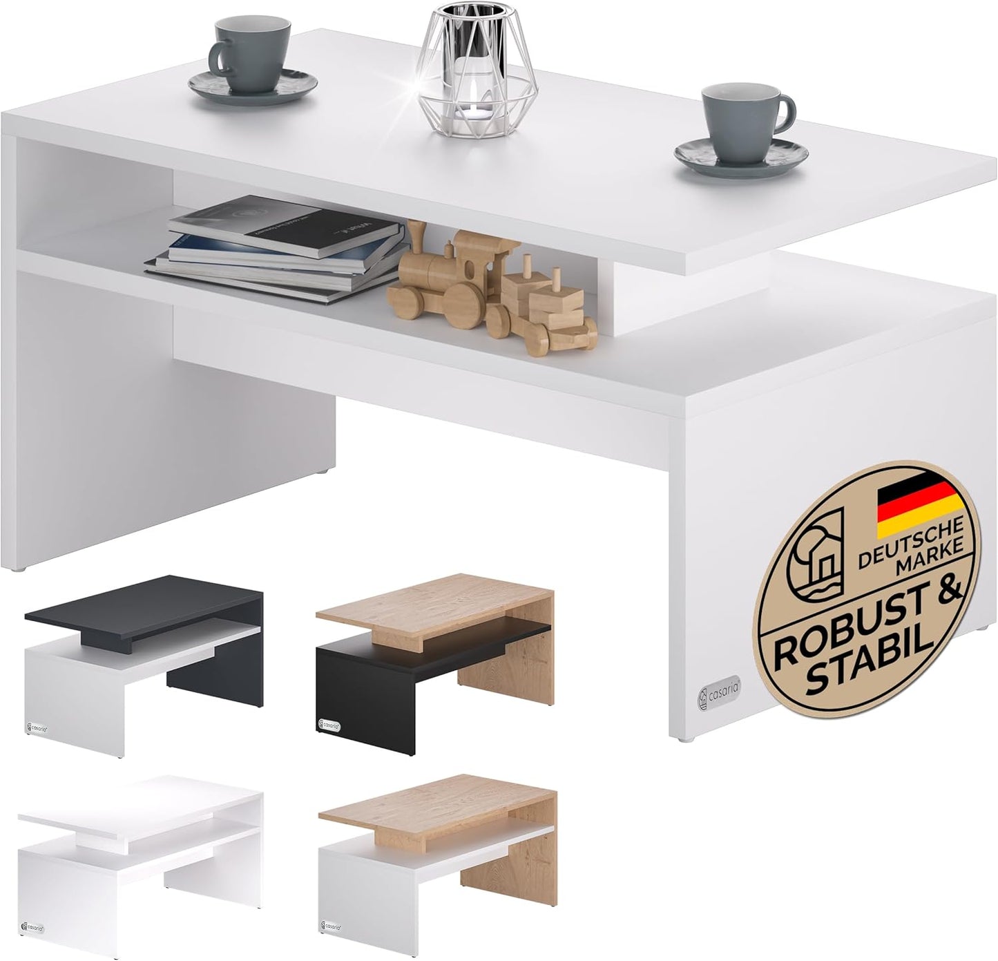 Moderner Couchtisch Scott, Weiß