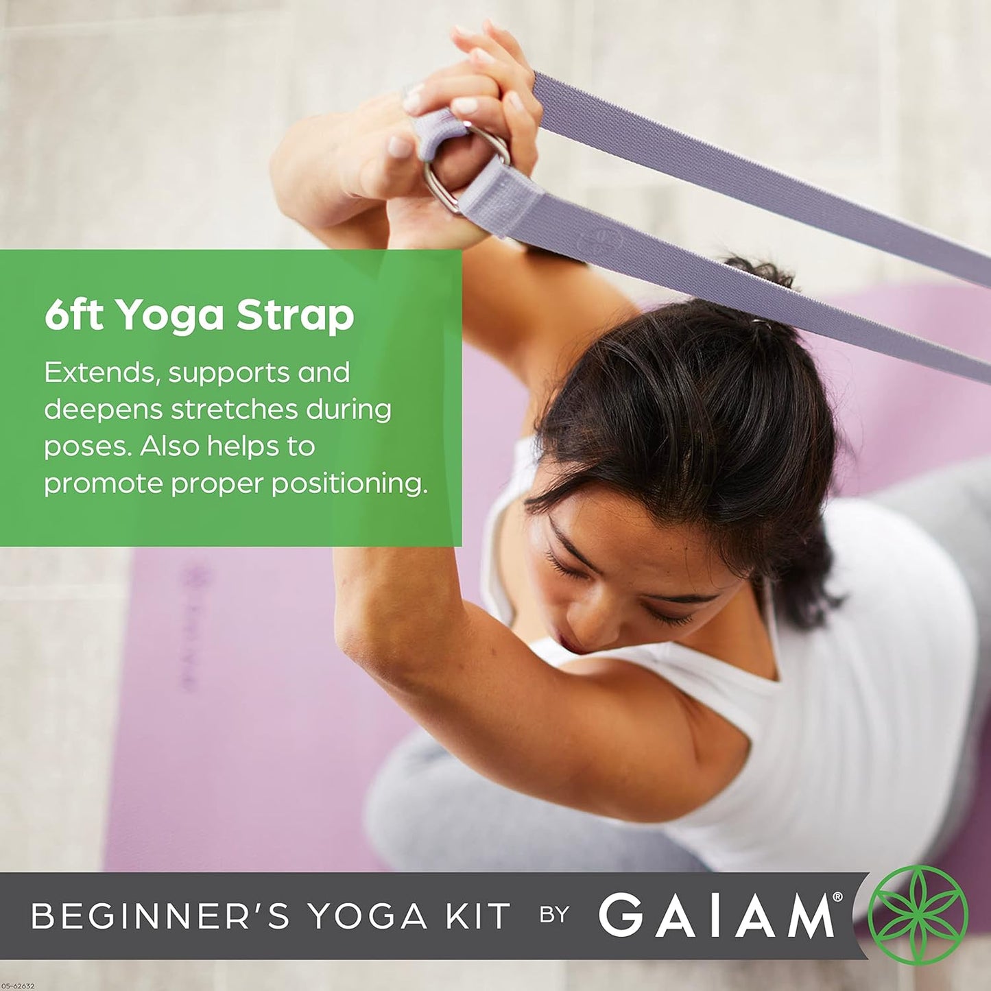 Yoga Starter-Kit Matte, Block, Gurt, Lily Shadows 1 Block-Set
