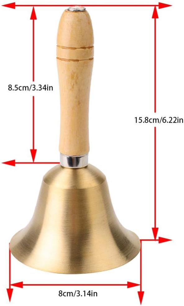 Klassische Handglocke mit Holzgriff für Kinder