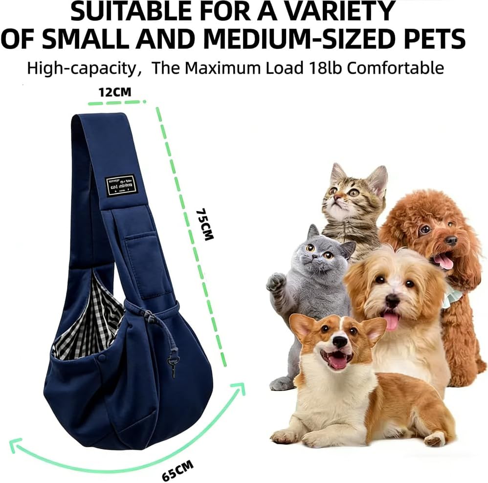 Wendbare Hundetragetasche bis 15 kg, Blau