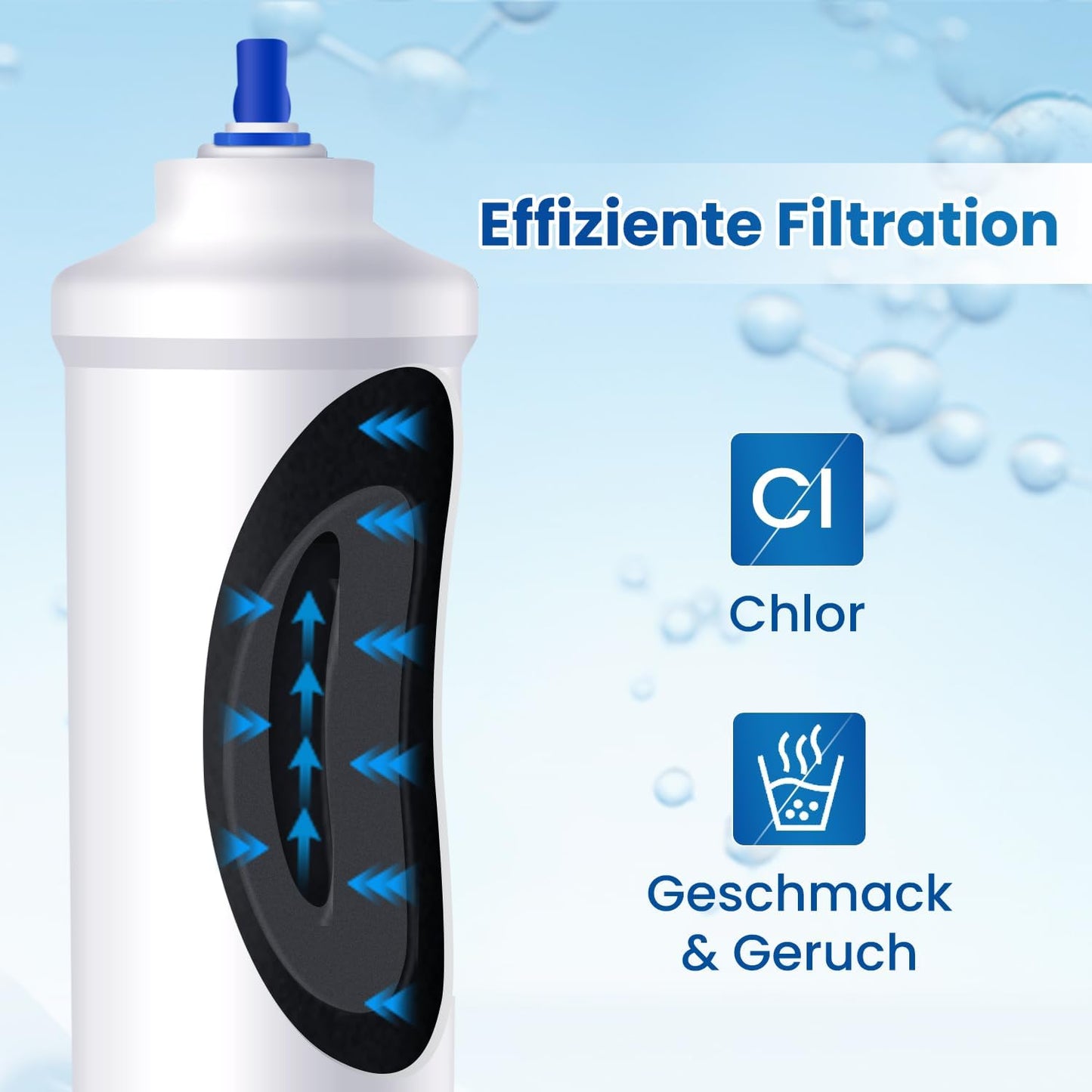 Wasserfilter für Kühlschränke, 2 Stück (1er Pack)