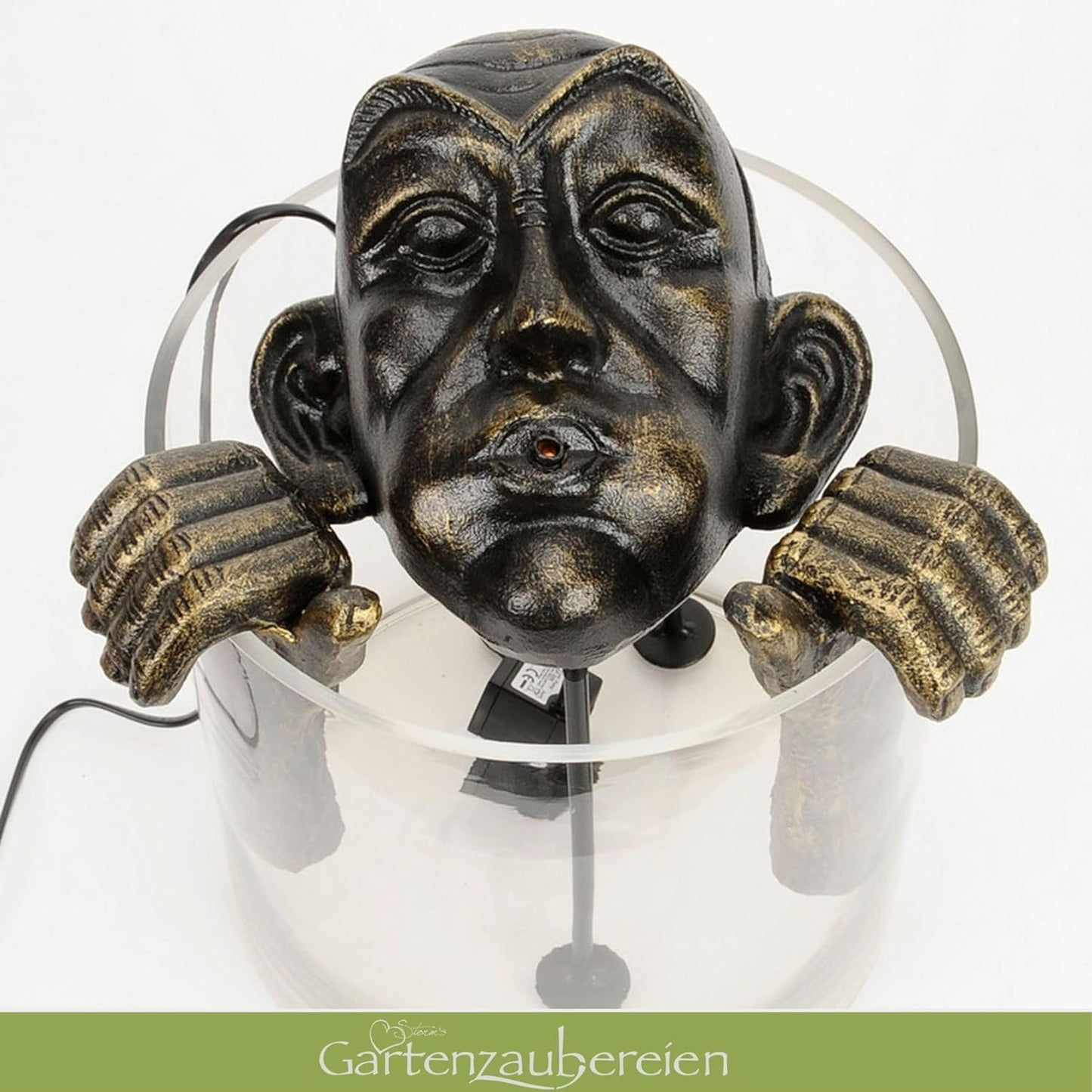 Wasserspeier Gargoyle-Set mit Solarbrunnen (3-teilig)